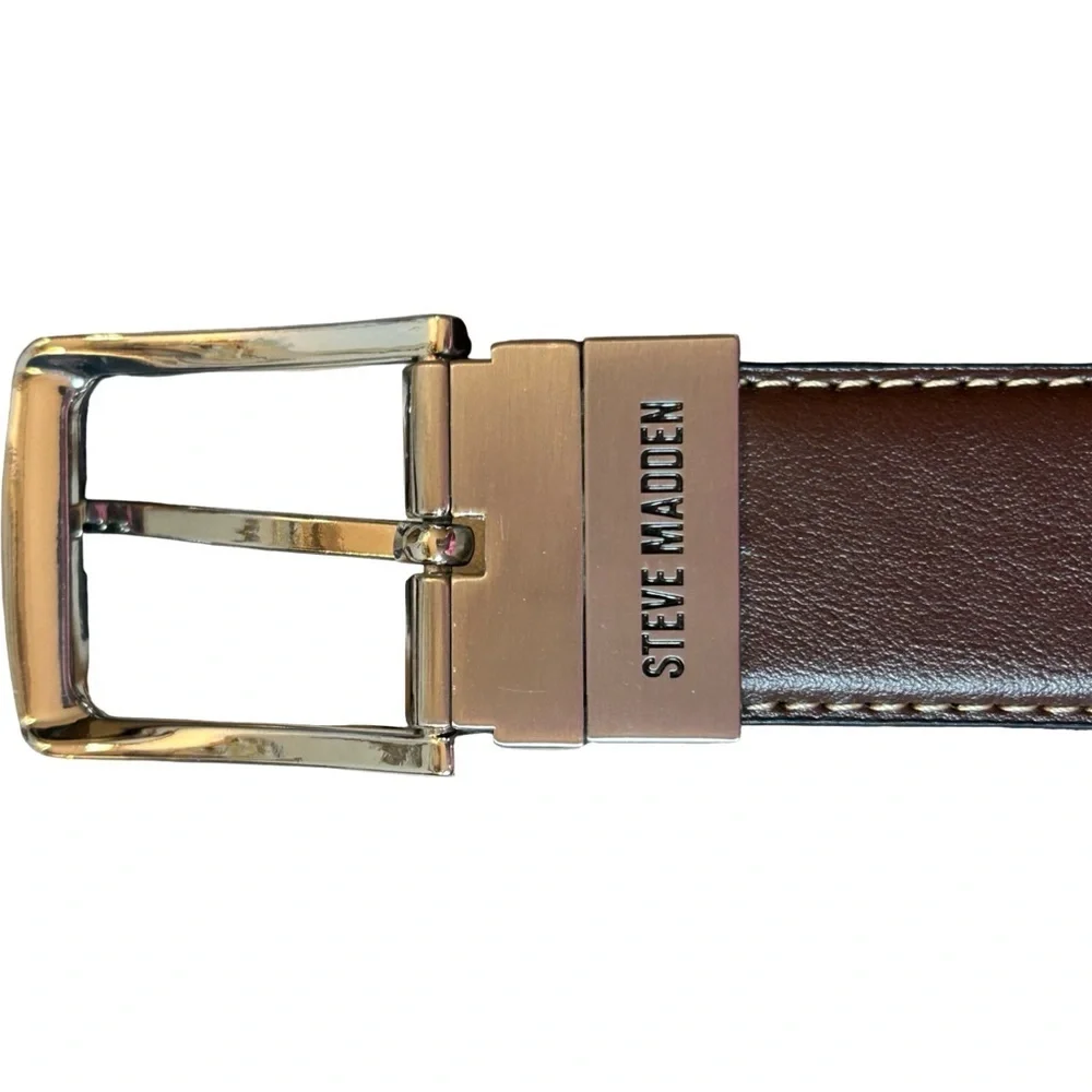 Men’s Steve Madden Interchangeable Belt – Brown & Black, 38–40